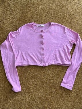 Alo Supernatural Sweater Cardigan Candy Heart Pink US XS